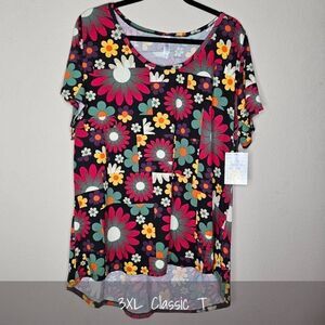 LuLaRoe Classic Tee 3XL Retro Floral NEW